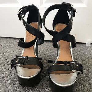 Badgley Mishka high heel wedges